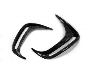 FIAT 500 Rear Bumper Side Duct Trim Piece Set - Carbon Fiber 